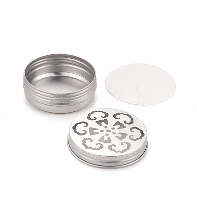 Aluminium Shallow Round Tins AJEW-WH0258-141B-1