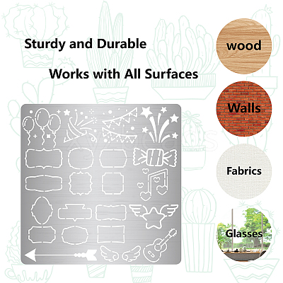 Stainless Steel Cutting Dies Stencils DIY-WH0238-113-1