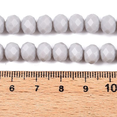 Opaque Solid Color Imitation Jade Glass Beads Strands EGLA-A044-P8mm-D19-1