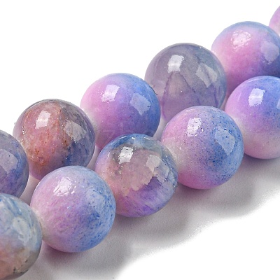 Dyed Natural White Jade Beads Strands G-F764-02E-1