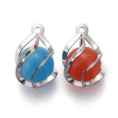 Cat Eye Pendants KK-H738-04P-1