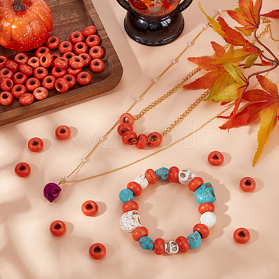60Pcs Dyed Synthetic Turquoise European Beads SPDL-PH0001-04-1
