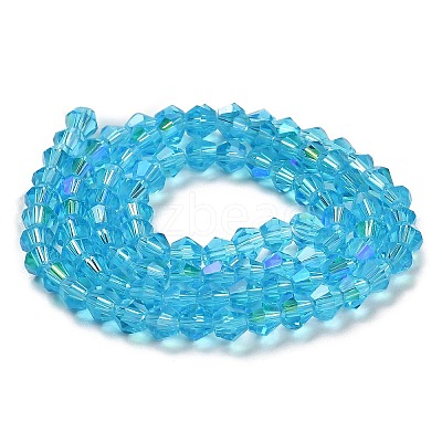 Transparent Electroplate Glass Beads Strands EGLA-A039-T3mm-L19-1
