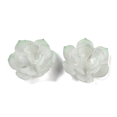 Simulation Lotus Shape Acrylic Bead Caps SACR-A008-06B-1