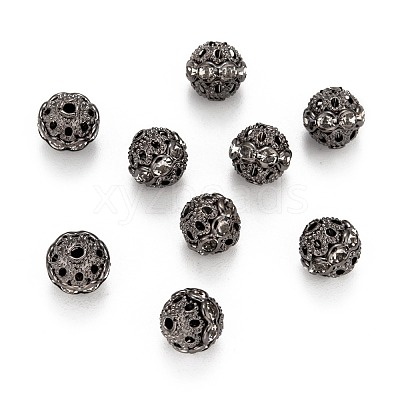 Brass Rhinestone Beads RB-H041-12-1