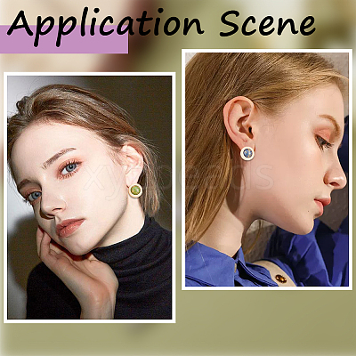40Pcs Wooden Stud Earring Findings FIND-SC0008-96A-1