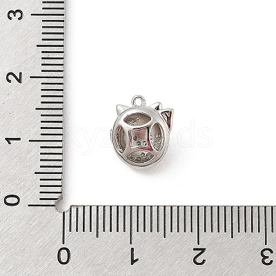 Brass Pave Cubic Zirconia Pendants KK-E791-01P-1