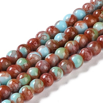 Baking Paint Glass Bead Strands X-GLAA-H031-01A-04-1