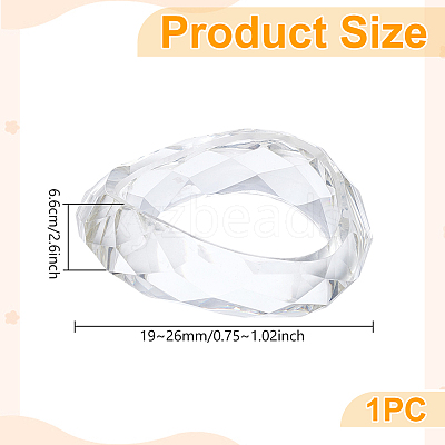 Transparent Resin Bangles for Women BJEW-WH0016-106-1