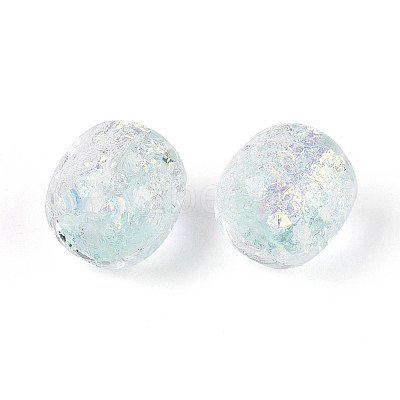Handmade Foil Lampwork Beads Strands FOIL-T008-01F-1