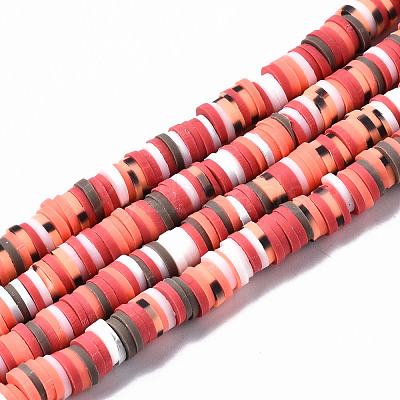 Handmade Polymer Clay Beads Strands CLAY-N008-010-H72-1