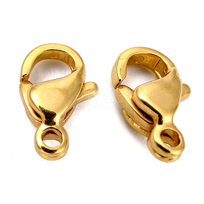 Polished 316 Surgical Stainless Steel Lobster Claw Clasps X-STAS-R072-13A-G-1