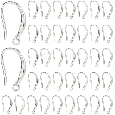 40Pcs Brass Earring Hooks KK-SC0006-18S-1