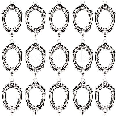 30Pcs Alloy Pendant Cabochon Settings FIND-SC0009-22-1