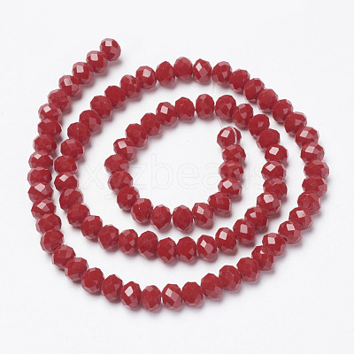 Opaque Solid Color Glass Beads Strands EGLA-A034-P10mm-D02-1