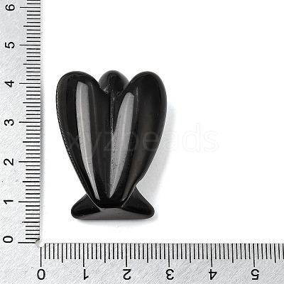 Natural Obsidian Angel Figurine DJEW-N006-01A-18-1