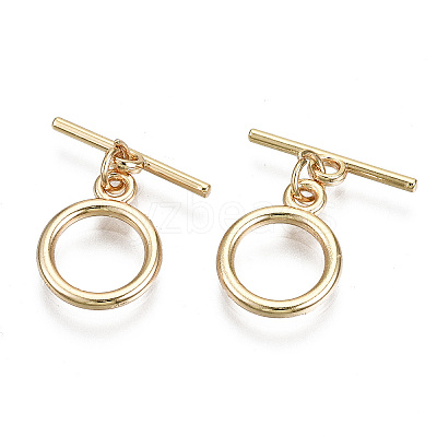 Brass Toggle Clasps X-KK-T056-50G-NF-1