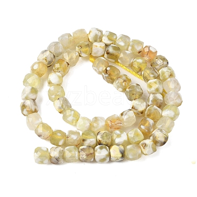Natural Fire Crackle Agate Beads Strands G-H078-C49-6mm-05-1