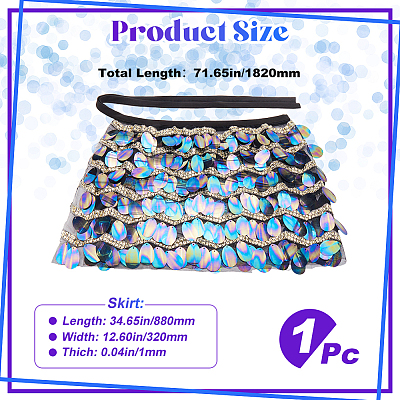 Alloy Teardrop Waist Belt AJEW-WH20008-13A-1