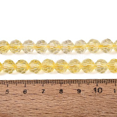 Crackle Transparent Glass Beads Strands GLAA-N068-06A-06-1