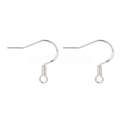 925 Sterling Silver Flat Coil Earwire STER-S002-53-1