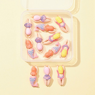 12Pcs 3 Styles Opaque Resin Cabochons CRES-FS0001-10-1