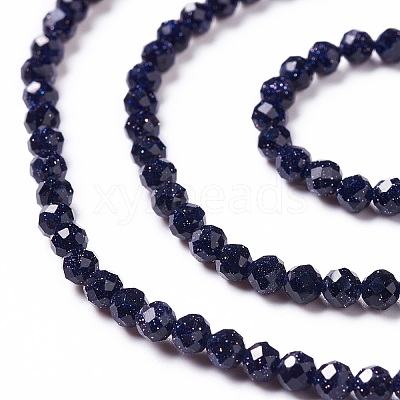 Synthetic Blue Goldstone Beads Strands G-L581A-004A-1