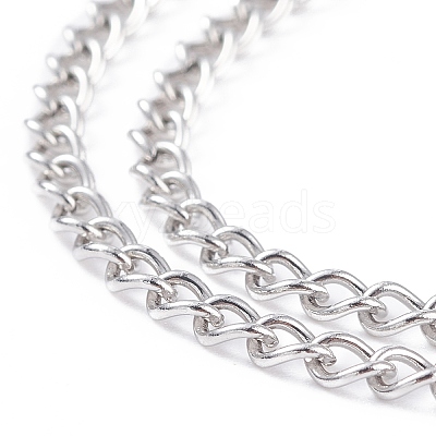 Tarnish Resistant 304 Stainless Steel Curb Chains CHS-S006-JA615-2-1