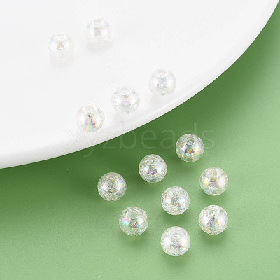 Transparent Crackle Acrylic Beads X-MACR-S373-66-L06-1