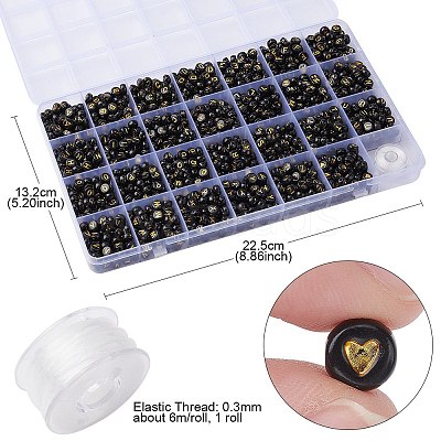 DIY Letter Stretch Bracelet Making Kit DIY-YW0007-60C-1