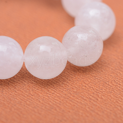 Round Natural White Jade Bead Strands G-R345-6mm-06-1
