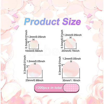 1300Pcs 4 Style Ornament Accessories PVC-OC0001-11A-1