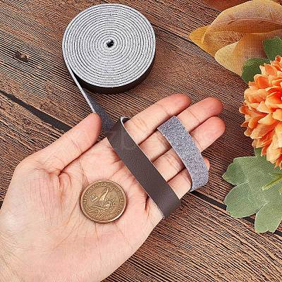 Flat Microfiber Imitation Leather Cord LC-WH0006-07A-03-1