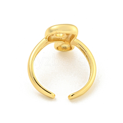 Brass Letter Open Cuff Rings for Women RJEW-G313-01P-G-1
