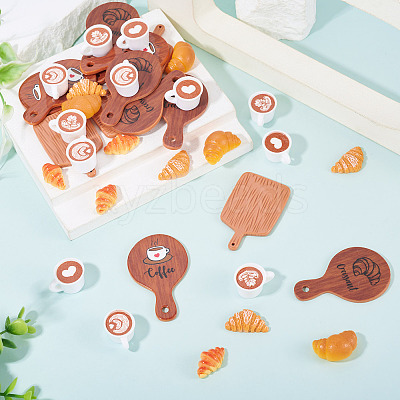 36Pcs 9 Styles Coffe Theme Doll Miniatures Sets DJEW-TA0001-50-1