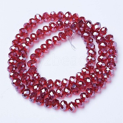 Electroplate Glass Beads Strands EGLA-A034-T8mm-A06-1