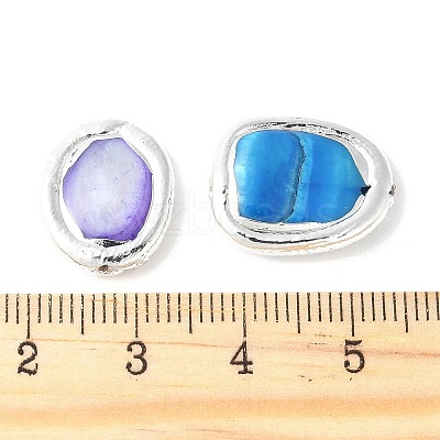 Electroplated Natural Shell Beads KK-P305-05S-1