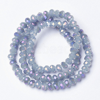 Electroplate Glass Beads Strands EGLA-A034-J4mm-G03-1