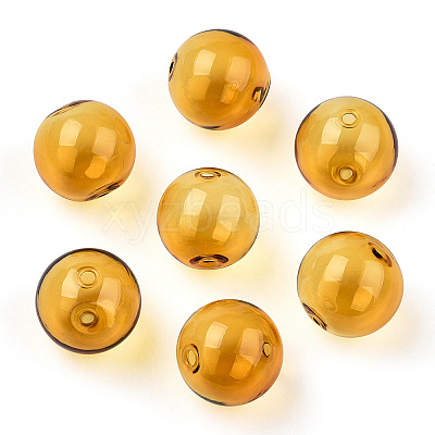Transparent Blow High Borosilicate Glass Globe Beads X-GLAA-T003-09C-1