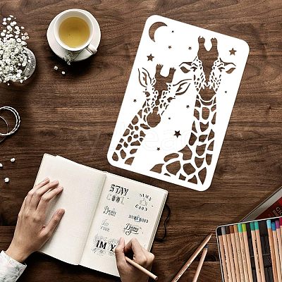 Large Plastic Reusable Drawing Painting Stencils Templates DIY-WH0202-391-1