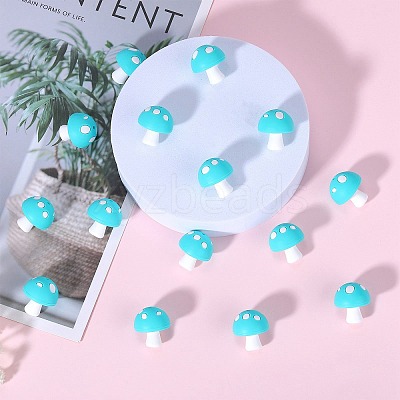 20Pcs Mushroom Silicone Focal Beads JX901H-1
