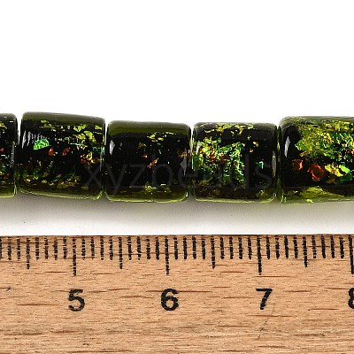 Handmade Dichroic Foil Glass Beads Strands DICH-U001-09D-1