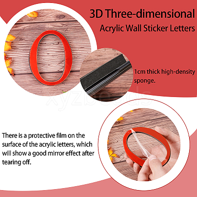 Acrylic Mirror Wall Stickers Decal DIY-CN0001-13B-O-1