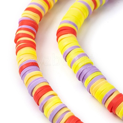 Handmade Polymer Clay Beads Strands CLAY-R089-6mm-T02B-40-1