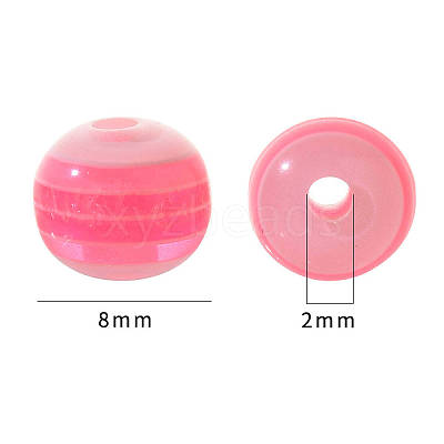50Pcs Transparent Stripe Resin Beads RESI-YW0001-02F-1