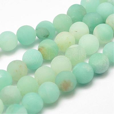 Natural Amazonite Bead Strands G-G684-03-4mm-1