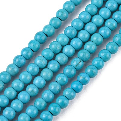 Synthetic Turquoise Beads Strands X-TURQ-G106-4mm-02F-1