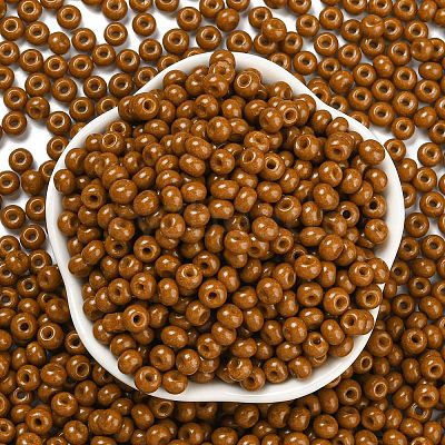 Imitation Jade 3/0 Glass Seed Beads SEED-Z001-A-B13-1