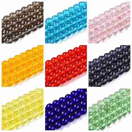 Transparent Glass Beads Strands GLAA-T032-T6mm-M-1