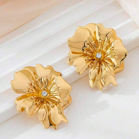 Iron Flower Stud Earrings XB2755-1-1